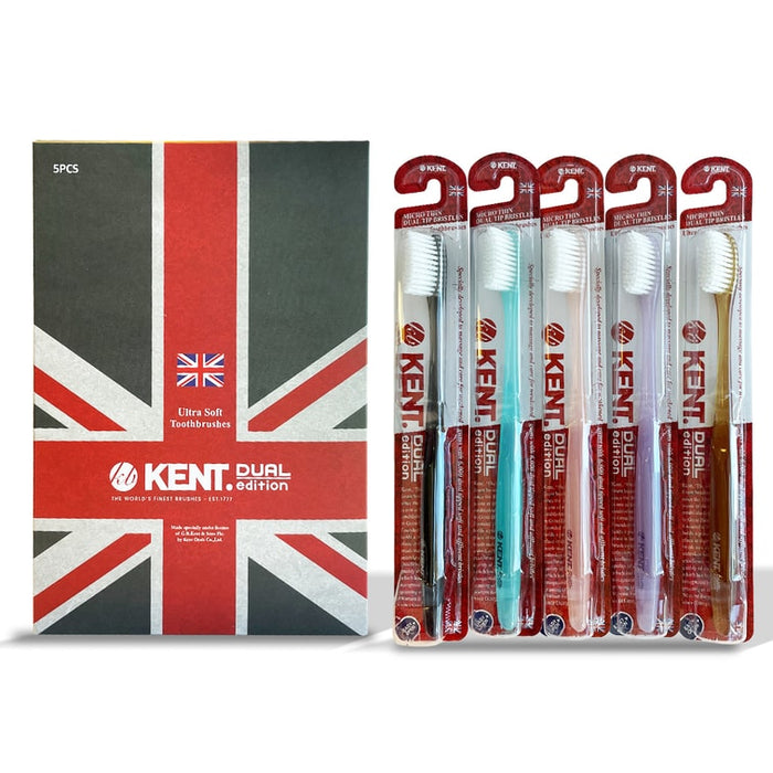英国皇室御用KENT - 极细软毛护龈牙刷 经典综合版 1盒/5支装