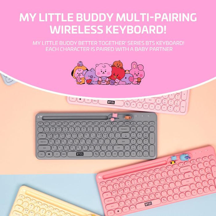 [BT21] New My Little Buddy Multi-Pairing Wireless Keyboard