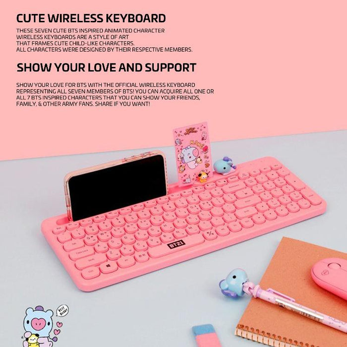 [BT21] New My Little Buddy Multi-Pairing Wireless Keyboard