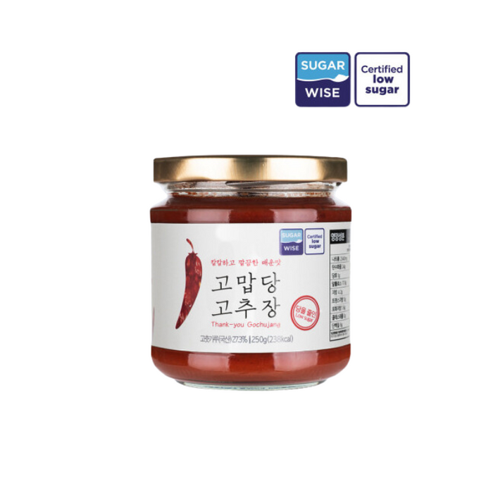 [고맙당] 고추장 250g 국산100% 당류1g 저당 알룰로스 [원산지: 한국산]