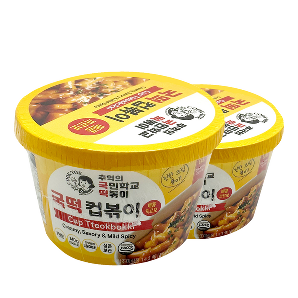 韓國暢銷Cook-Tok - 韓式即食杯裝辣炒年糕 辣起司口味 二入組 140 克